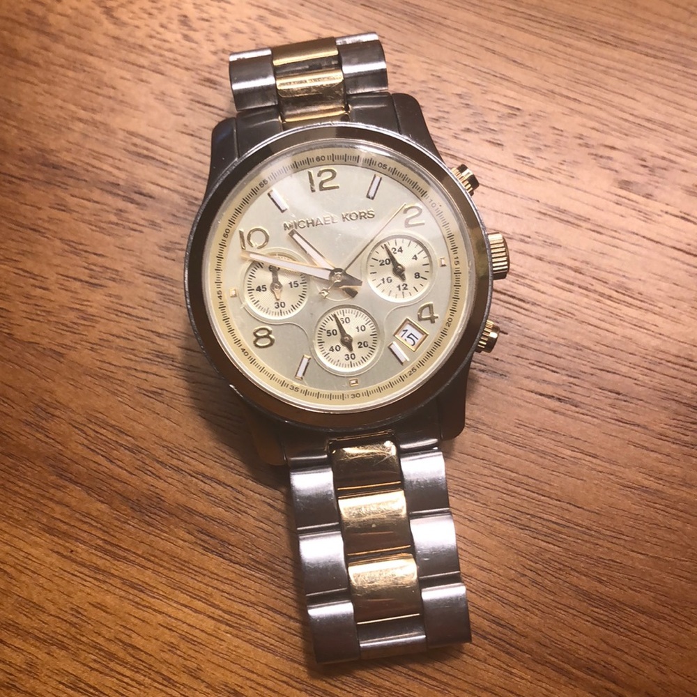 Michael kors two toned watch